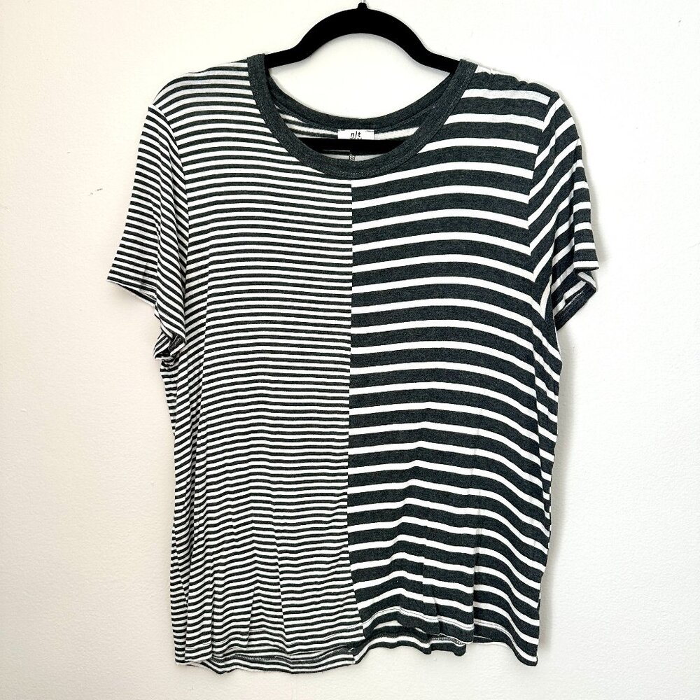 Striped Black and White Top